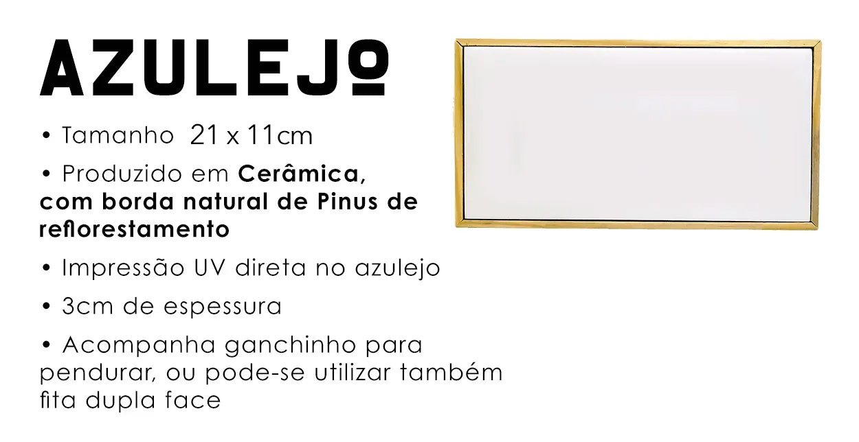 Quadro Decorativo em Azulejo Vai Ver se Eu - Casa Aurum