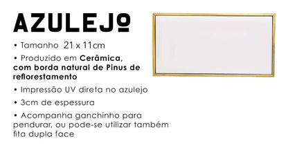 Quadro Decorativo em Azulejo Vai Ver se Eu - Casa Aurum